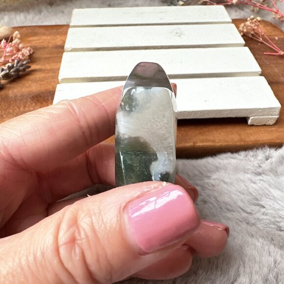 Beautiful Small Moss Agate Star - Picture 5 of 6